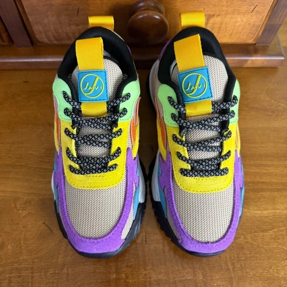 NEW Javi Achieve multicolor sneakers Boys Toddler 12C shoe athletic colorblock - Picture 2 of 8